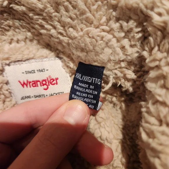 Men's XXL Wrangler Sherpa Denim Jean Jacket - Picture 3 of 10